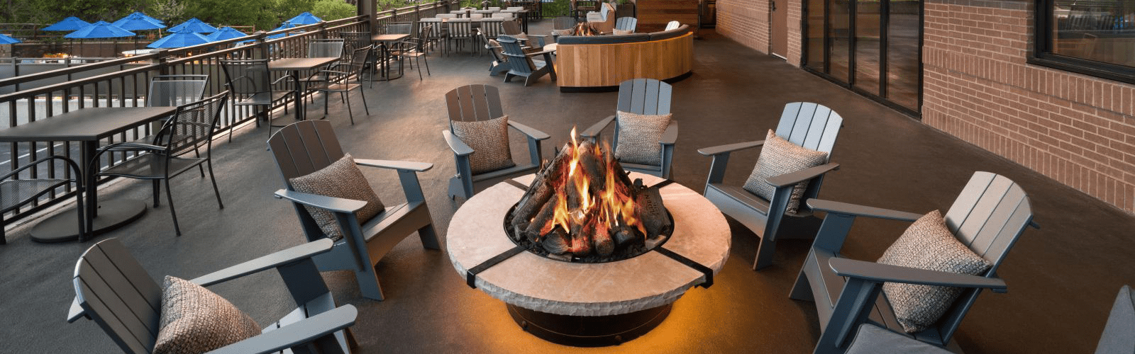 The Bridgewater firepits at the Golden Hotel